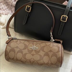 Coach Brown Signature Barrel Bag